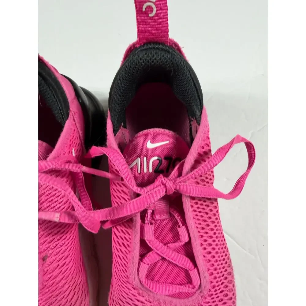 Nike Air Max 270 Laser Fuchsia Pink Black Sneakers Size 1 youth